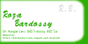 roza bardossy business card